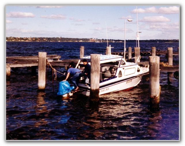 DJ & Sacha on DJ boat - Yeheshuah circa 1998